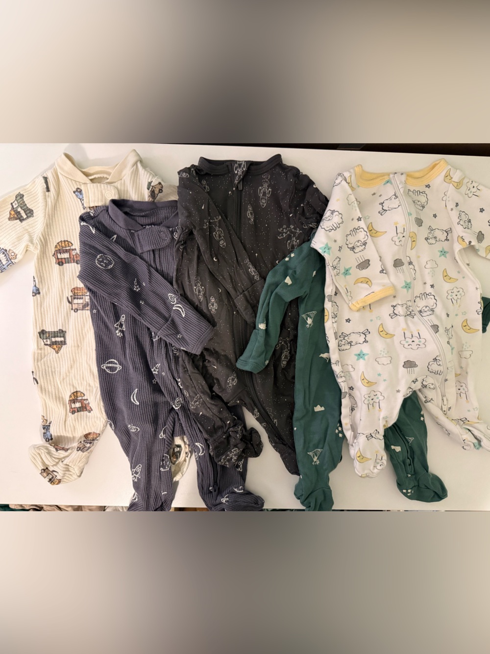 Baby One-Piece Footed Pajama Sleepers Bundle